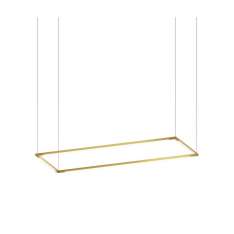 Koncept Z-Bar Pendant Medium Rectangle, Gold (12"/36" light bars)