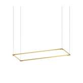 Koncept Z-Bar Pendant Medium Rectangle, Gold (12"/36" light bars)
