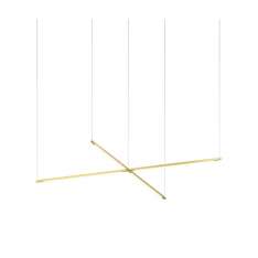Koncept Z-Bar Pendant Medium Cross, Gold (24" light bars)