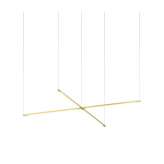 Koncept Z-Bar Pendant Medium Cross, Gold (24" light bars)
