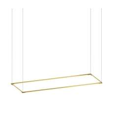 Koncept Z-Bar Pendant Large Rectangle, Gold (16"/48" light bars)