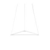 Koncept Z-Bar Pendant 24", Triangle, Matte White, Canopy