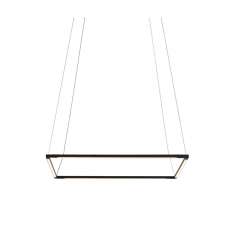 Koncept Z-Bar Pendant 24", Square, Matte Black, Canopy