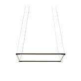 Koncept Z-Bar Pendant 24", Square, Matte Black, Canopy