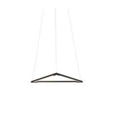 Koncept Z-Bar Pendant 16", Triangle, Matte Black, Canopy