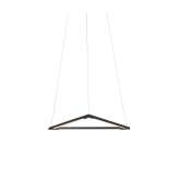 Koncept Z-Bar Pendant 16", Triangle, Matte Black, Canopy