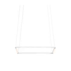 Koncept Z-Bar Pendant 16", Square, Matte White, Canopy