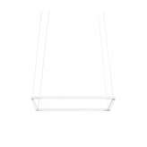 Koncept Z-Bar Pendant 16", Square, Matte White, Canopy