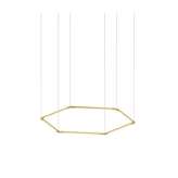 Koncept Z-Bar Pendant 16", Honeycomb, Gold, Canopy