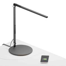 Koncept Z-Bar Solo mini Desk Lamp with USB base, Metallic Black