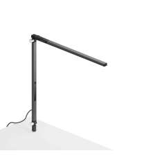 Koncept Z-Bar Solo mini Desk Lamp with through-table mount, Metallic Black