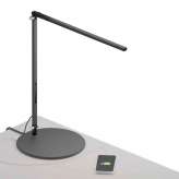 Koncept Z-Bar Solo Desk Lamp with USB base, Metallic Black