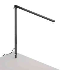 Koncept Z-Bar Solo Desk Lamp with through-table mount, Metallic Black