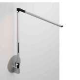Koncept Z-Bar Solo Desk Lamp with hardwire wall mount, Silver