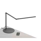 Koncept Z-Bar slim Desk Lamp with USB base, Metallic Black