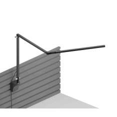 Koncept Z-Bar slim Desk Lamp with slatwall mount, Metallic Black