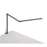 Koncept Z-Bar slim Desk Lamp with one-piece desk clamp, Metallic Black