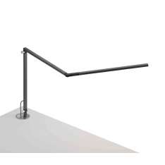 Koncept Z-Bar slim Desk Lamp with grommet mount, Metallic Black