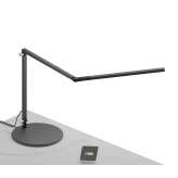 Koncept Z-Bar mini Desk Lamp with USB Base, Metallic Black