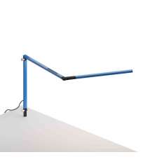 Koncept Z-Bar mini Desk Lamp with through-table mount, Blue