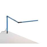 Koncept Z-Bar mini Desk Lamp with through-table mount, Blue