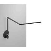 Koncept Z-Bar mini Desk Lamp with hardwire wall mount, Metallic Black