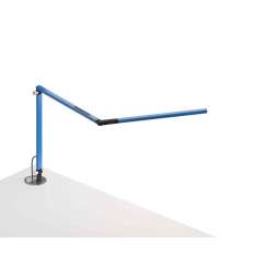 Koncept Z-Bar mini Desk Lamp with grommet mount, Blue