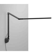 Koncept Z-Bar Desk Lamp with wall mount, Metallic Black