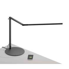 Koncept Z-bar Desk Lamp with USB base, Metallic Black