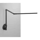 Koncept Z-Bar Desk Lamp with hardwire wall mount, Metallic Black