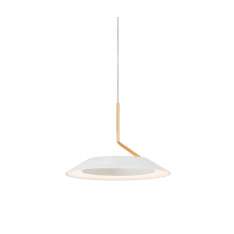 Koncept Royyo Pendant (single), Matte White with Gold accent