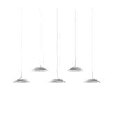 Koncept Royyo Pendant (linear with 5 pendants), Silver, Silver Canopy