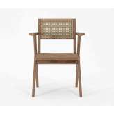 Karpenter Tribute ARM CHAIR W/ NATURAL WOVEN RATTAN