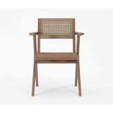 Karpenter Tribute ARM CHAIR W/ NATURAL WOVEN RATTAN