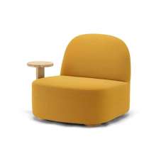 Karimoku New Standard Polar Lounge Chair L with Side Table Right