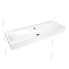 Kaldewei Silenio wall-hung double washbasin alpine white matt