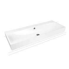 Kaldewei Silenio countertop double washbasin 120 mm alpine white matt