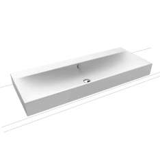 Kaldewei Silenio countertop double washbasin 120 mm alpine white matt
