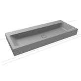 Kaldewei Cono Wall-hung double washbasin cool grey 30