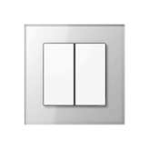 Jung LS Plus | F40 push button white glass