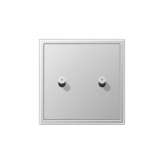 Jung LS 1912 | with indicator lamp aluminium two toggle lever cube