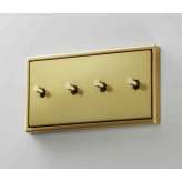 Jung LS 1912 | Messing Classic zweifach Kippschalter Kegel