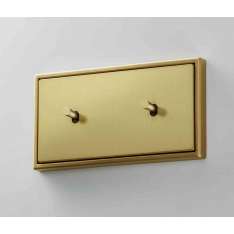 Jung LS 1912 | Messing Classic zweifach Kippschalter doppelt Kegel