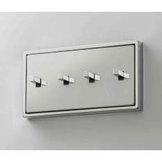 Jung LS 1912 | Glanzchrom zweifach Kippschalter Kubus