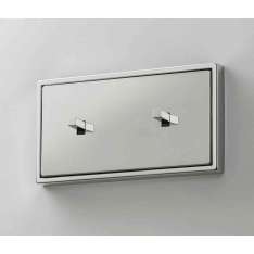 Jung LS 1912 | Glanzchrom zweifach Kippschalter doppelt Kubus