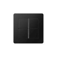 Jung A Flow | F40 Push-button sensor 4-gang matt graphite black