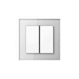 Jung A Creation | F40 push button white glass