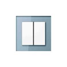 Jung A Creation | F40 push button blue grey glas