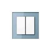 Jung A Creation | F40 push button blue grey glas