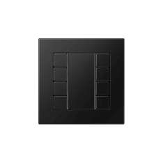 Jung A 550 | F50 Push-button sensor 8-gang matt graphite black